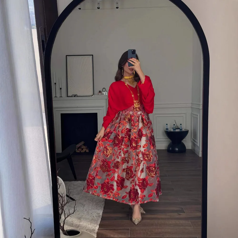 

Ele Трансграничное женское вечернее платье с цветочной вышивкой и длинным светом длиной до пола для церемонии взрослых