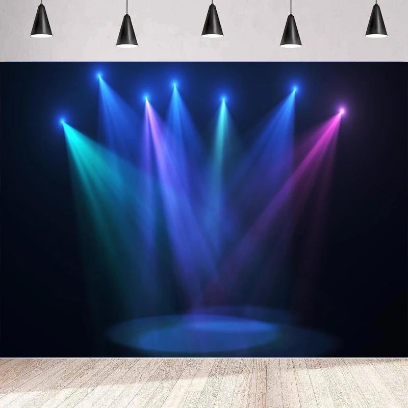 

Photography Background Concert Stage Spotlights Music Hall Band Live Shows Music Dance Play Party Backdrop Wall Banner Poster