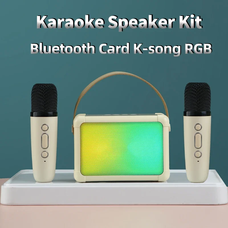 Imagem -03 - Alto-falante Bluetooth para Festa em Família Iluminação Colorida Led Subwoofer Portátil ao ar Livre Pequeno Orador de Karaoke Presente Infantil