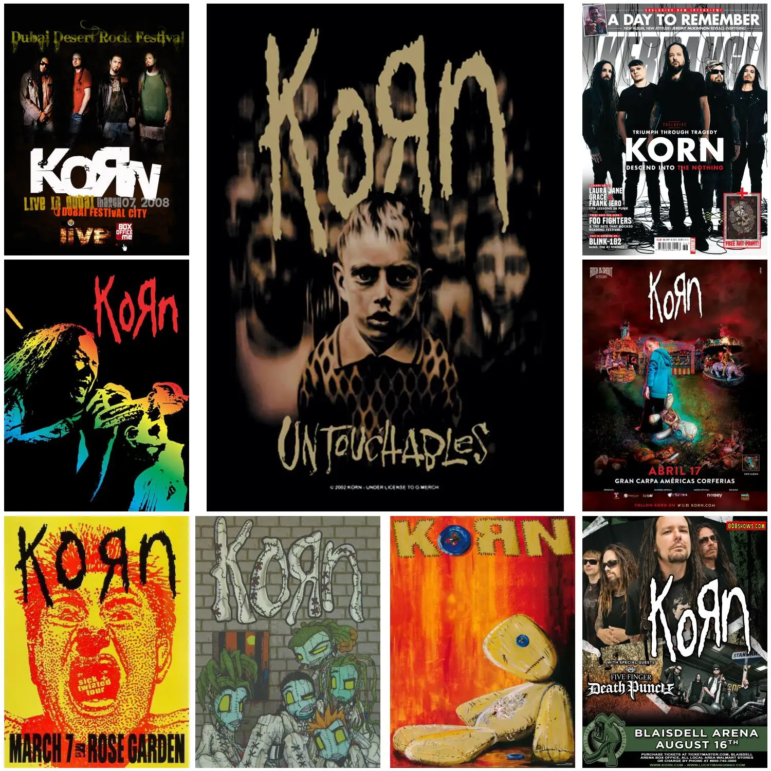 korn  Poster Decorative Painting Canvas Poster Gift Wall Art Living Room Posters Bedroom Painting