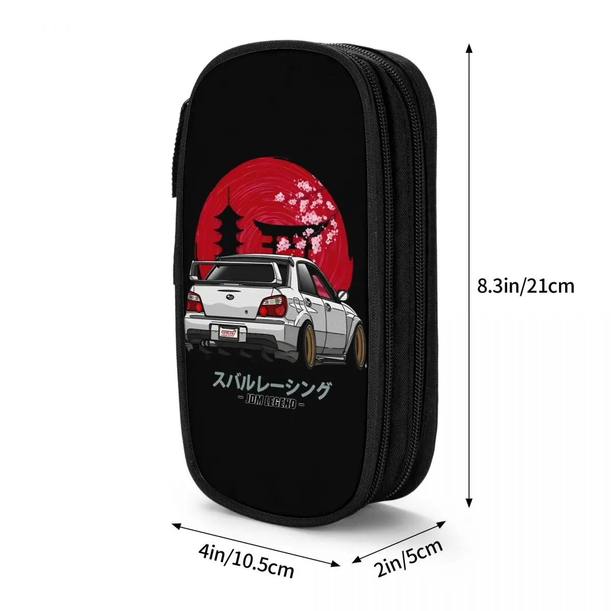 Fun JDM WRX Pencil Cases, Drift Car Pencilcases, Caneta para Menina e Menino, Sacos de Grande Capacidade, Acessórios Cosméticos de Escritório