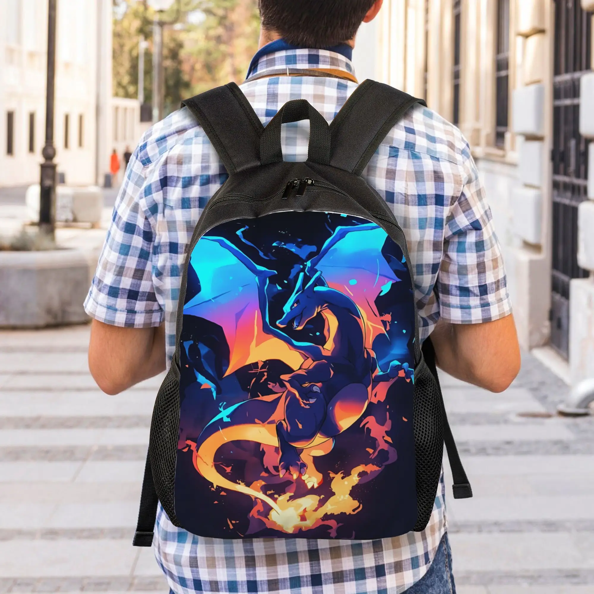 Fashion Backpacks Pokemon Backpack Daypack Charizard mochila Outdoor Sturdy Shoulder Rucksack view 5