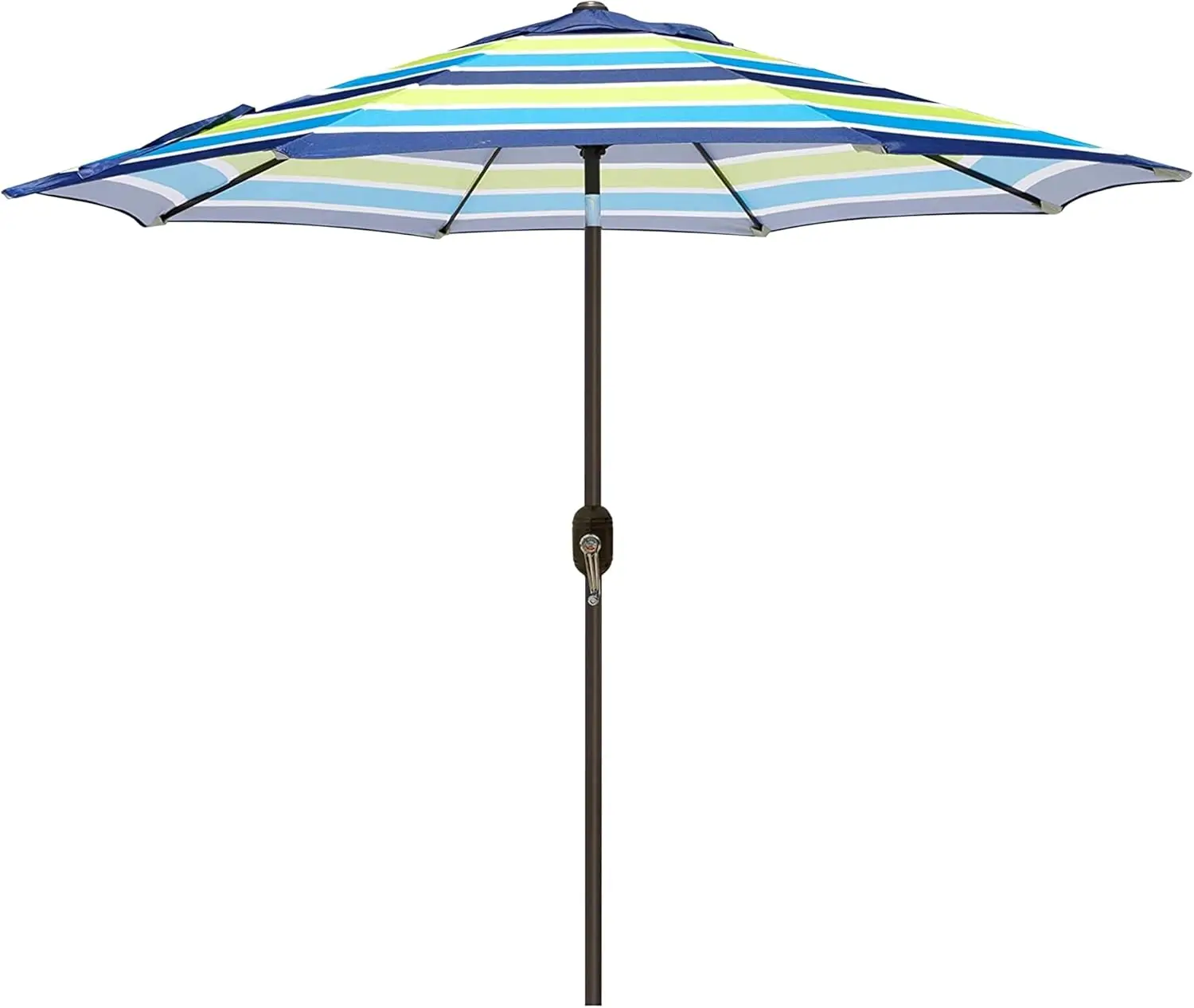 

9' Outdoor Patio Umbrella, Outdoor Table Umbrella, Yard Umbrella, Market Umbrella with 8 Sturdy Ribs, Push Button Tilt and Crank