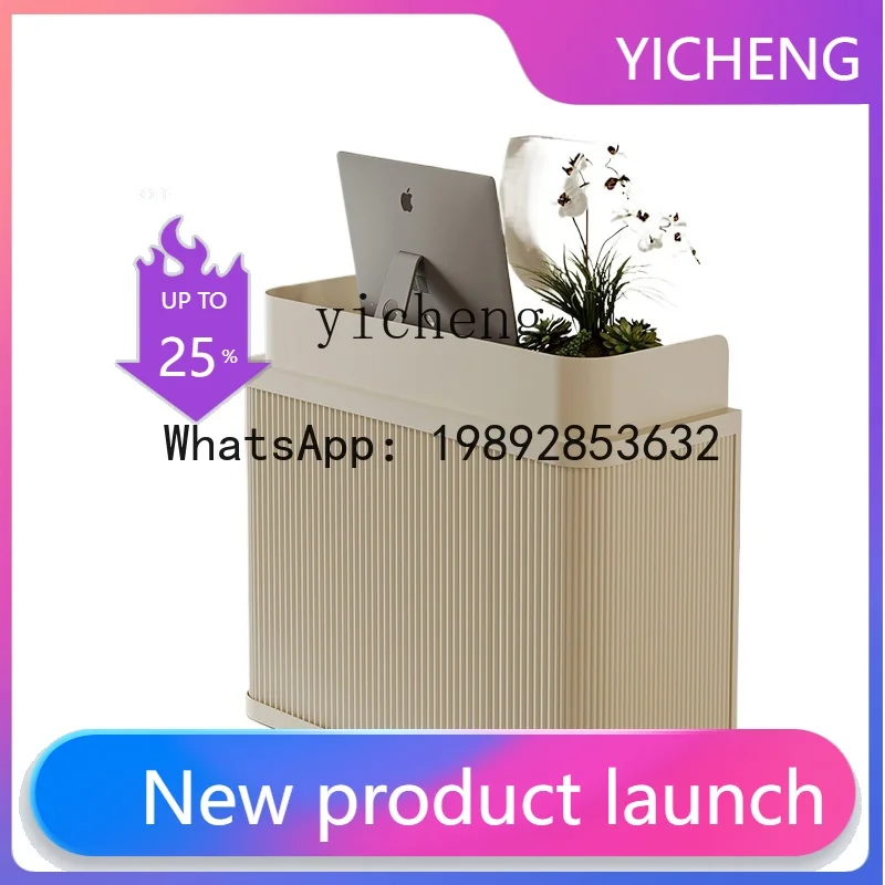 

cashier welcome desk table simple small guide beauty salon front desk reception