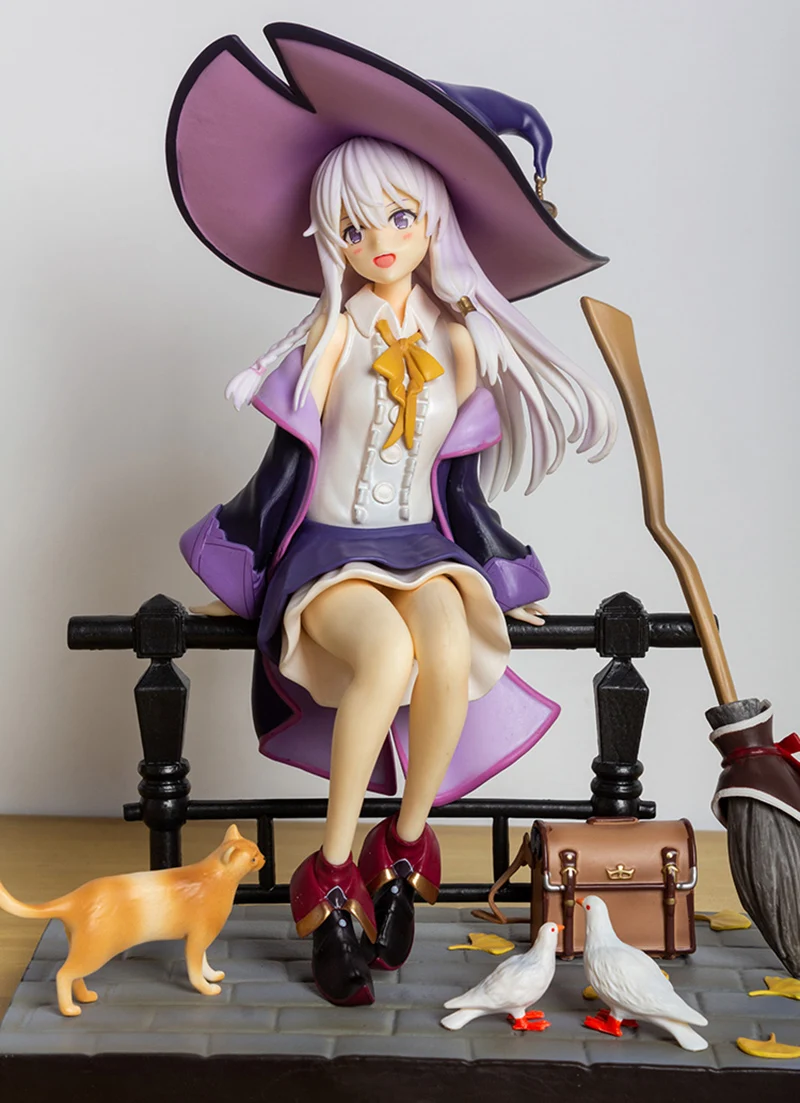 Anime Wandering Witch Elaina Pvc Figurine Grey Devil Irenee Gk Limited Edition Resin Handmade Statue Figure Model Toys 26cm