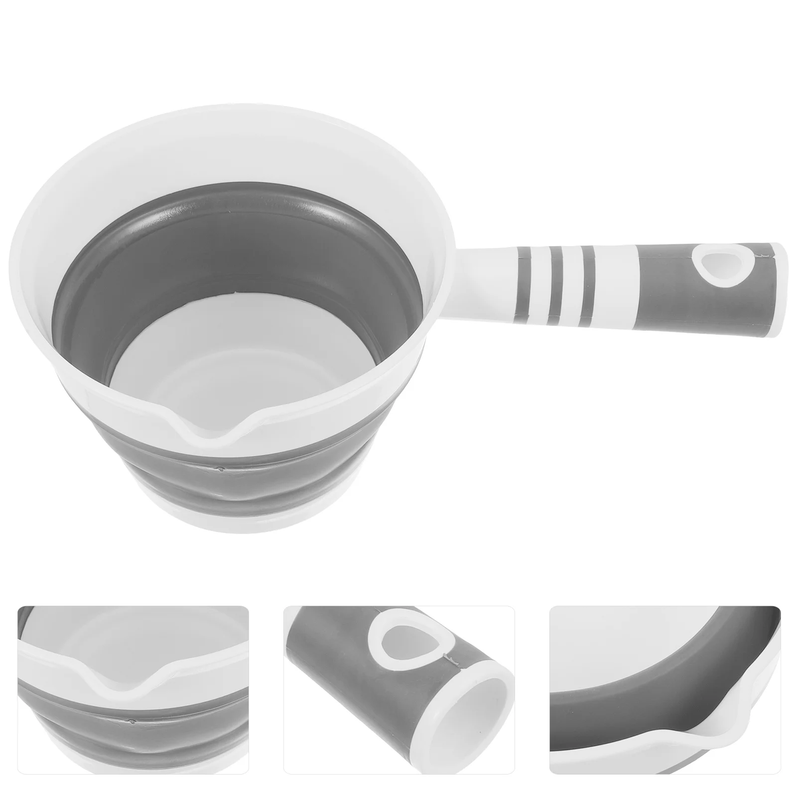 

1Pcs Foldable Water Scoop Tough Plastic Kitchen Ladle for Home Kitchen Use Portable Collapsible Water Dipper Easy Clean Storage