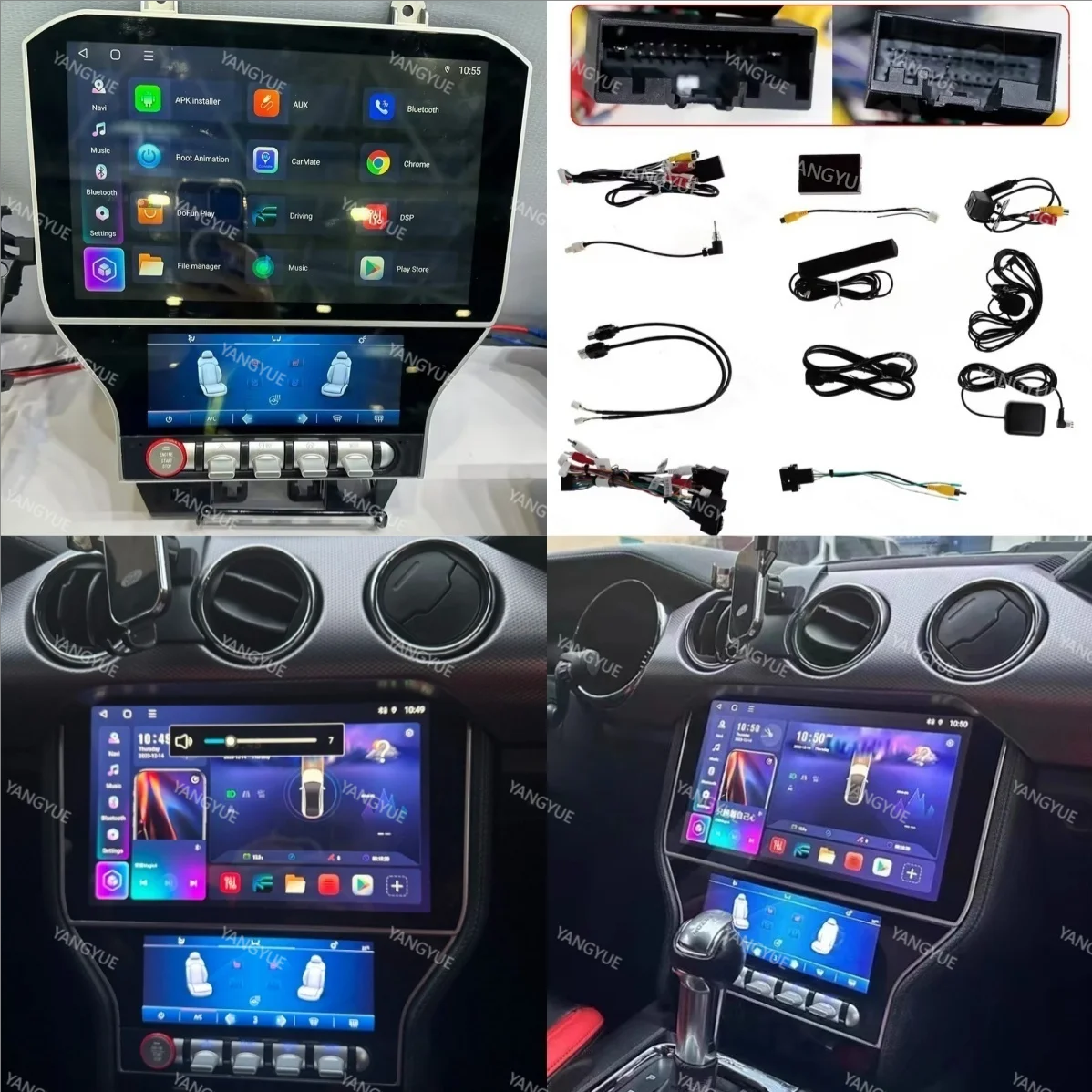 

13.0 For Ford Mustang 2015 - 2020 Android Car Radio 2Din Stereo Receiver Autoradio Multimedia Player GPS Navi Head Unit Screen