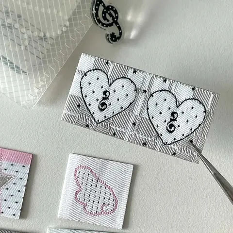 WAKAWAKA Vävd etikett Indexflik Broderad Lucky Tag Stationery-klistermärke Etikettklistermärke Scrapbooking-klistermärke Självhäftande kort 6 best sales indexklistermärken - №4