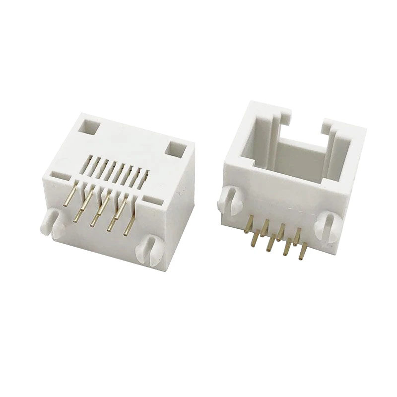 

10PCS 5324 mini 8P8C female socket Mini Network socket RJ45 Horizontal socket 90-degree DIP plastic foot spacing 12.16mm