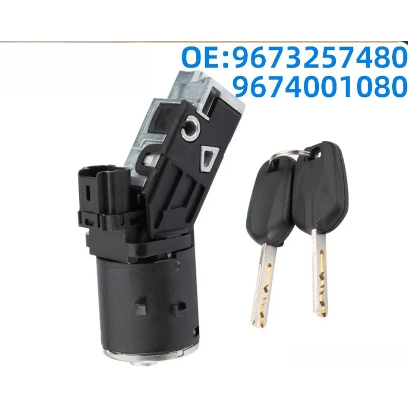

9673257480 Замок зажигания в сборе с цилиндром, 1 шт., для Peugeot 208 2012-2019, абсолютно новый