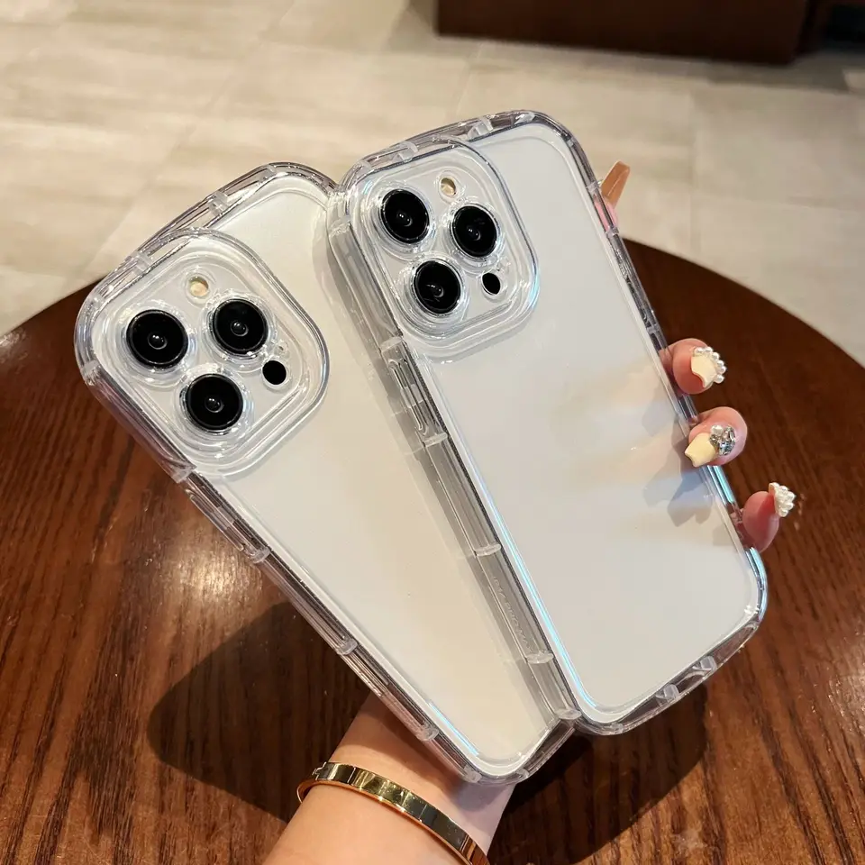 Funda de silicona transparente para iPhone 17 Pro Max 13 11 16 15 14 12 17 Air 7 8 Plus XR X Xs 17Promax, cubierta a prueba de golpes 4