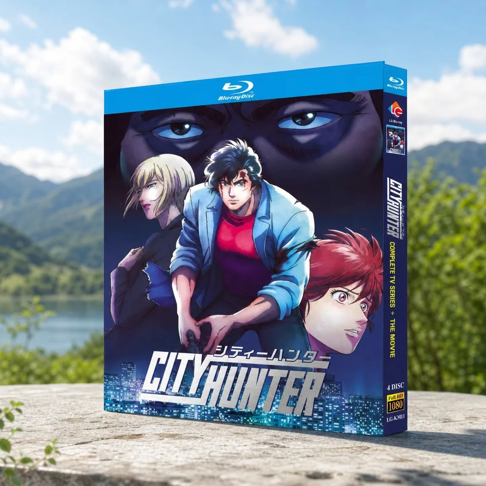 City Hunter Seasons 1-4 and All Movie Releases Blu-ray High-Definition Animated Discs with Mandarin Japanese and Cantonese