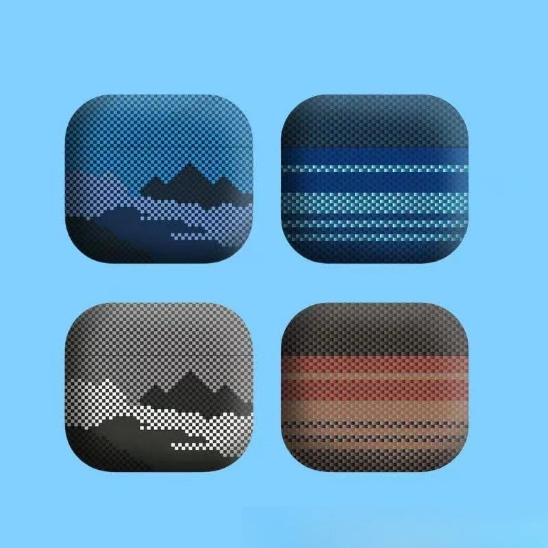 Anti-drop Matte for Airpods1 2 3 4th Generation Case Carbon Fibre Pattern Earphone Case Cover for Airpods Pro3 Pro2 Pro Case