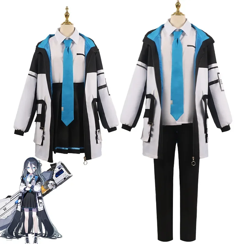 Jogo Arquivo Azul Arisu Cosplay Traje para Homens e Mulheres, Tendou Halloween Role Play, Unisex Casaco, Camisa, Saia, Calças, Terno completo, Alice, Azul