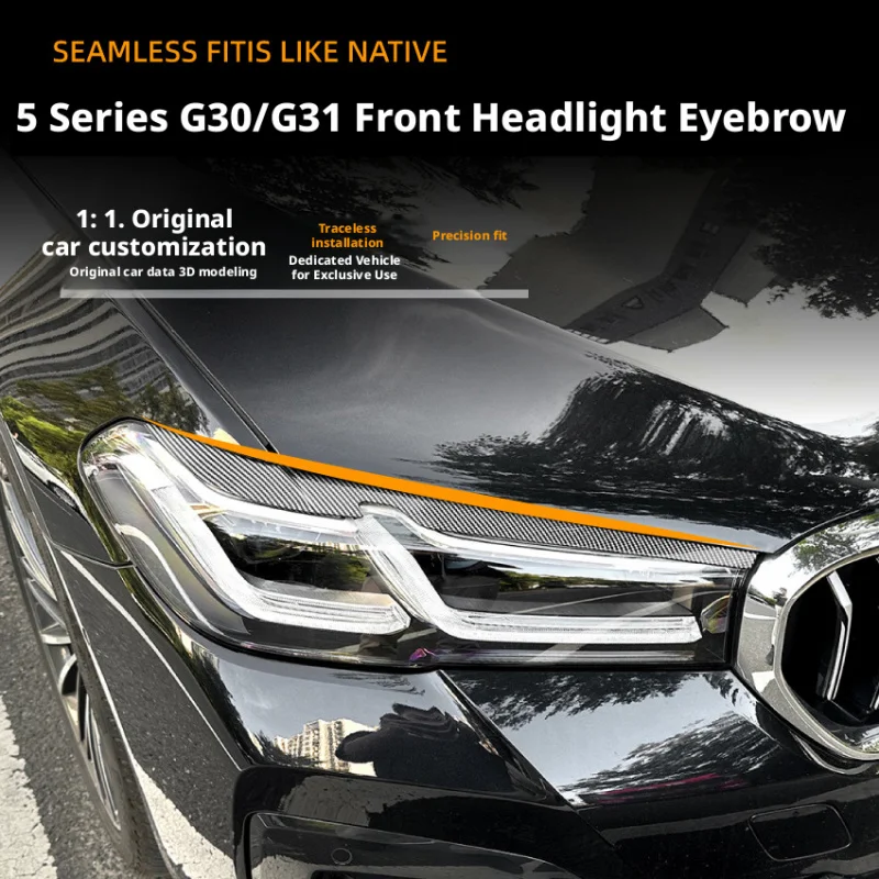 

Подходит для BMW 5 серии BMW G30 G31 2021-2023, наклейка на фары, аксессуары для внешней модификации автомобиля.