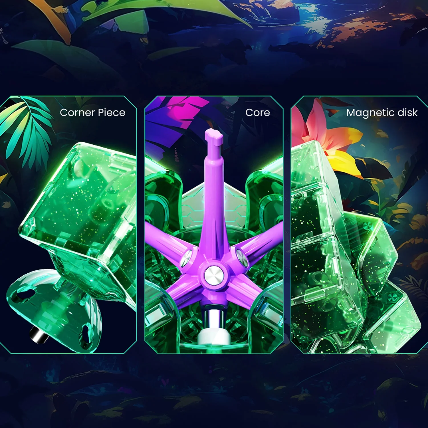 [JudyCube] GAN 15 Maglev Emeraldox 3x3 마그네틱 매직 스피드 큐브 GAN15 Maglev 여름 한정판 Cubo Magico