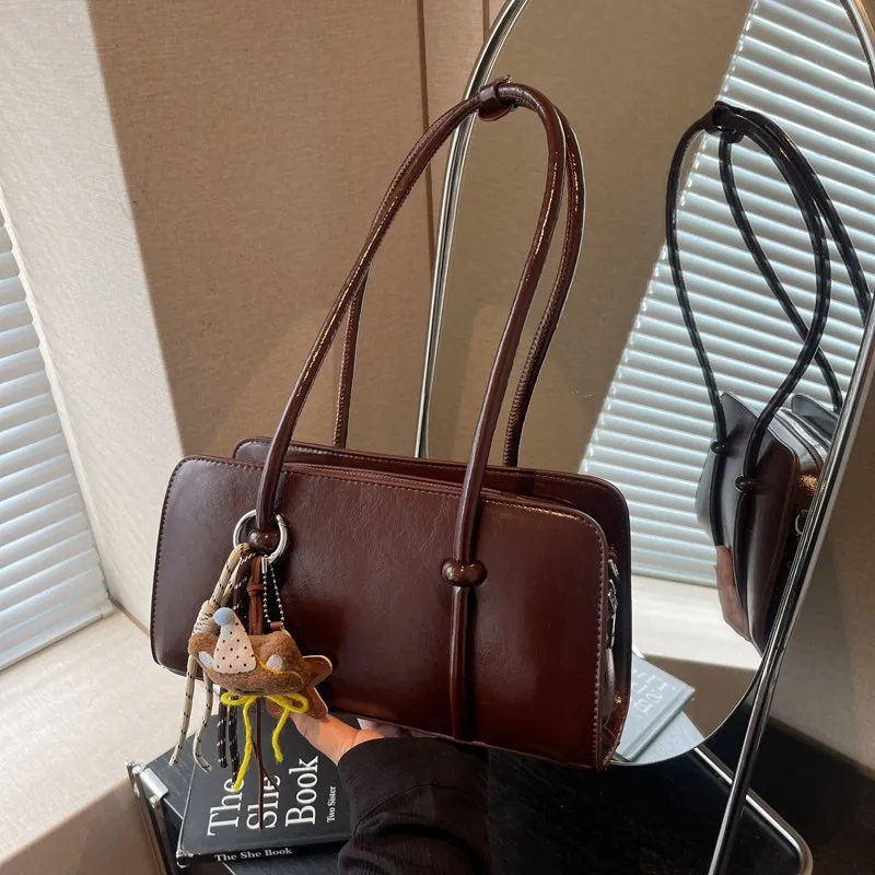 

Корейская однотонная сумка через плечо, легкая сумочка, надежная застежка-молния, удобная горизонтальная квадратная сумка с двумя ремнями