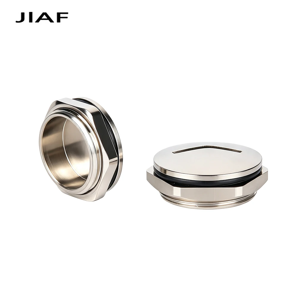 10pcs M12-M63 Metal Hole Plug IP68 Waterproof Nickel Plated Brass Screw Hole Cap With Nut M20 Sealing Cap Dustproof Plug M22 M18