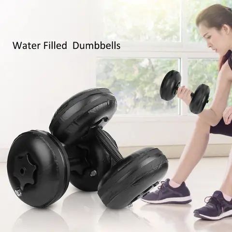 Woman Fitness Portable Water Filled Adjustable Dumbbells Weight 8-10kg Arm Muscle Training Domestic Yoga Shaping Equipment