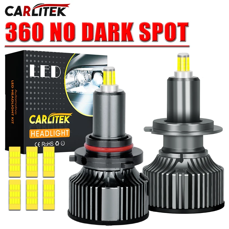 360 H7 Led CANBUS CarHeadlight Bulb 72 CSP Chips H1 H3 H8 H11 9005 Hb3 9006 Hb4 9012 Hir2 Fog Light Lamp 6000K White Super Mini