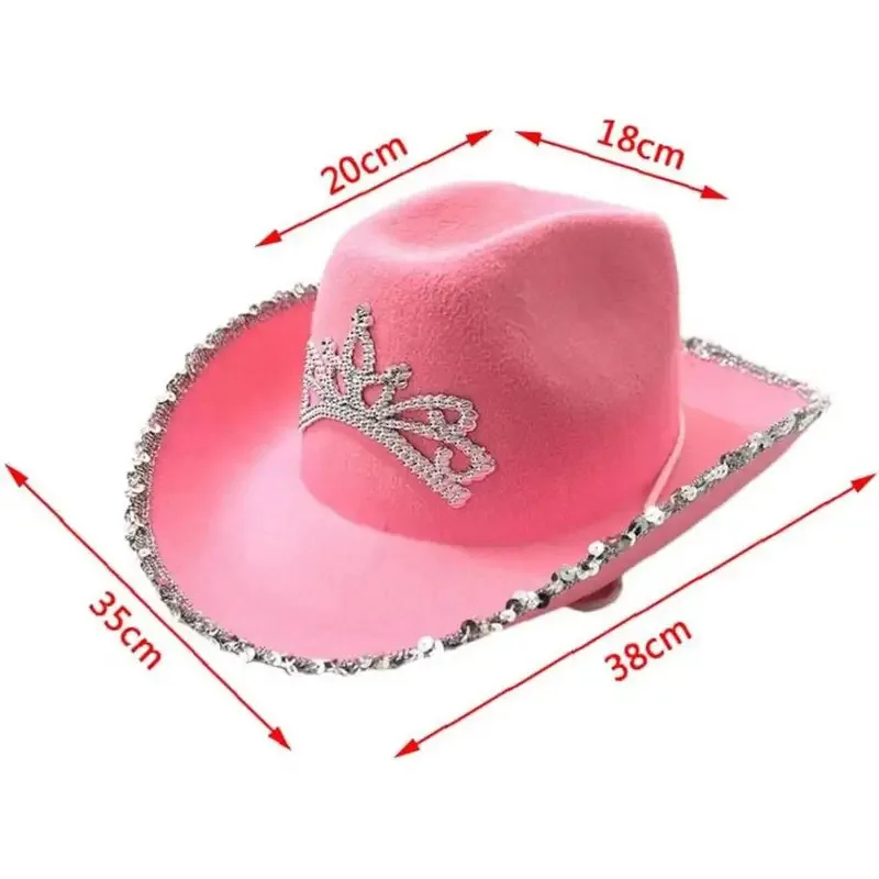 قبعة رعاة البقر الغربية LQ مع تيارا وباندانا، بيضاء - إكسسوار نسائي للحفلات والمناسبات الخاصة، مقاس واحد للبالغين