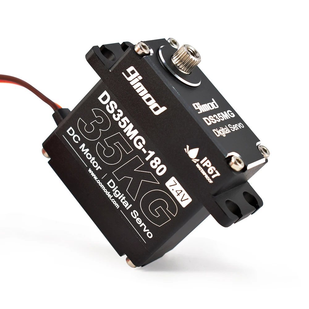 9imod DS35MG 35 kg wasserdichtes Servo 180 ° /270 ° Vollaluminiumgehäuse, Edelstahlgetriebe mit hohem Drehmoment für 1/8 1/10 RC Car – Detail 16