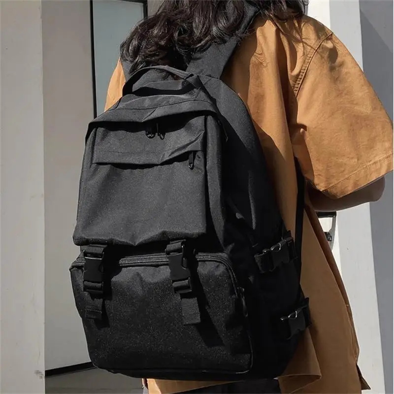 Simple Backpacks Large Capacity Travel Bag Solid Harajuku Preppy Student schoolbag Backpack Women Man bag Unisex High Street