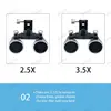 LED 치과 LED 라이트 램프 쌍안 Loupes 밝기 자리 조정 가능한 치과 실험실 5W 헤드 램프 외과 헤드 라이트 2.5X 3.5X 5