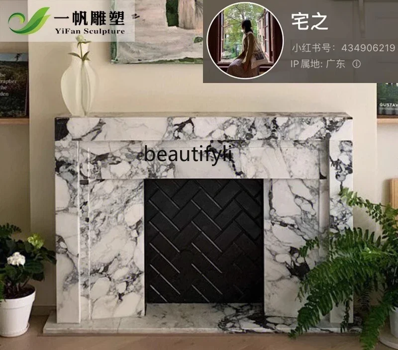 

Stone fireplace marble French white fireplace decoration marble mantel6239