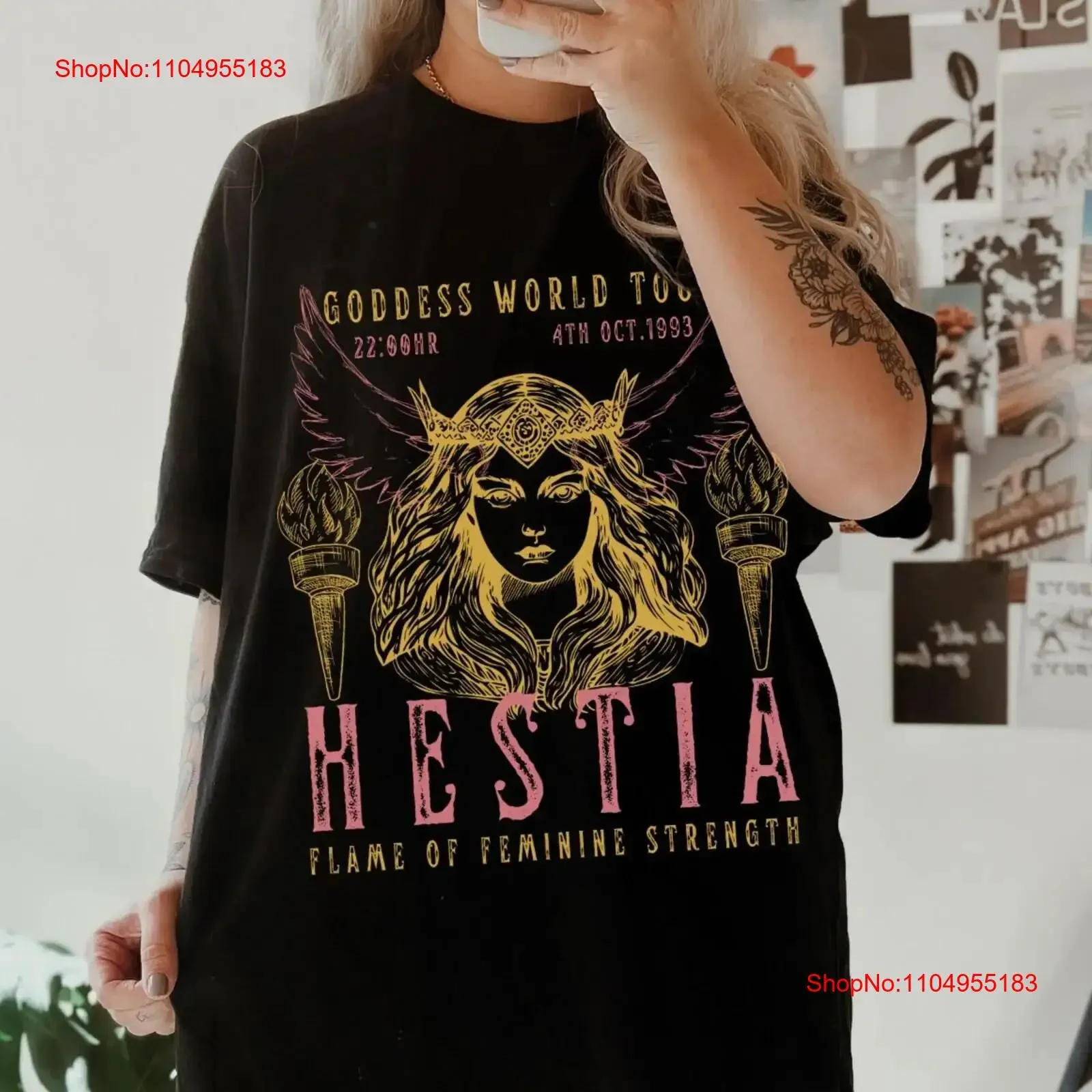 

Hestia Greek Goddess Rock Band T Shirt God Mythology s Aphrodite Hades Athena Divine Feminine Grl Pwr Persephone vintage
