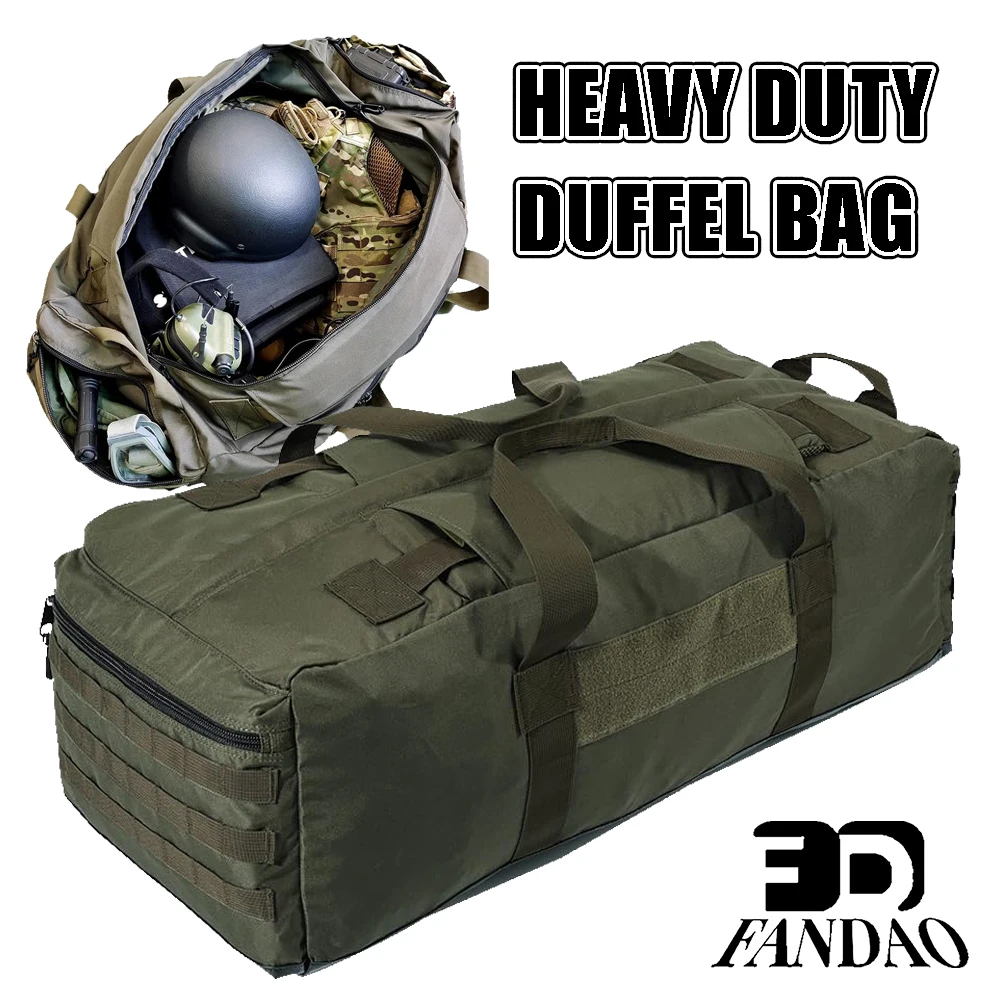 

Tactical Duffel Bag with Backpack Straps Heavy Duty Duffel Bag 80L Large Tactical Gear Bag for Men Women Traveling Hunting Gear