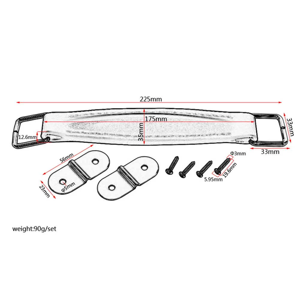 

PU Guitar Amplifier Handle Strap Coffee Vintage Style Soft Comfortable Replacement for Speaker Cabinet Amp Carry