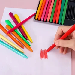 Crayons de coloriage triangulaires effaçables, 12 couleurs, sans danger pour les enfants et les étudiants, ensemble de 12 pièces