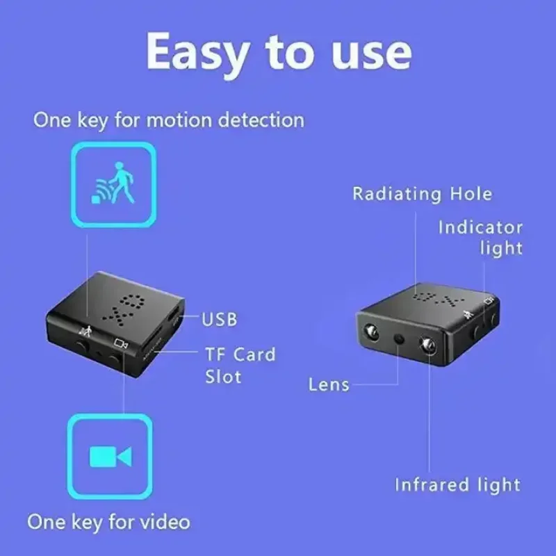 XD IR-CUT Night Vision Camera Full HD 1080P Mini Wifi Camera Video Recorder Motion Detection Micro Wifi Cam Small Video Camera