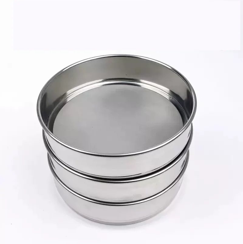 Standard sieve matching bottom cover without sieve 304 stainless steel sampling sieve experimental sieve tray 20cm