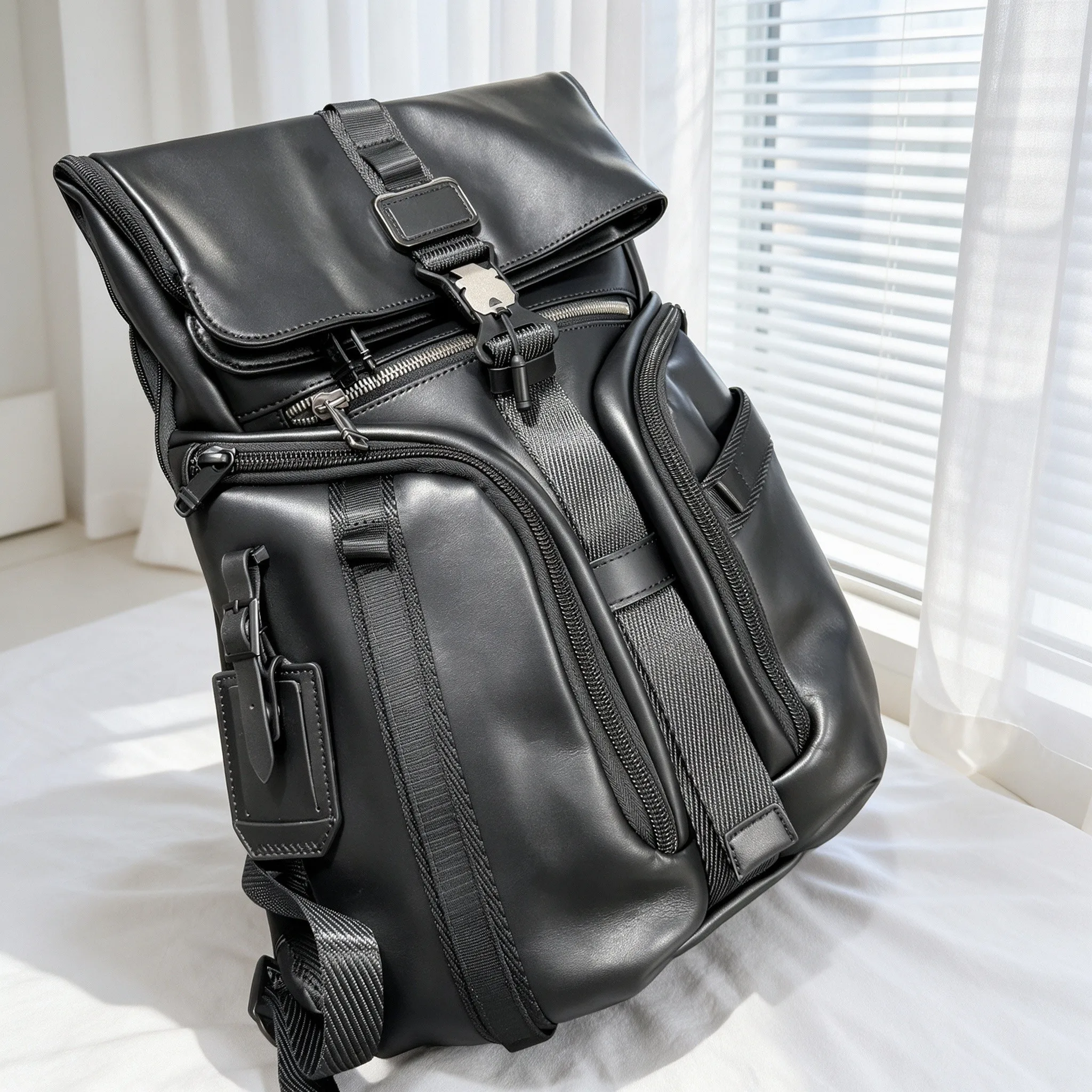 Men’s Unique Stylish Business Travel Backpack, Sleek Laptop Daypack for Everyday Carry