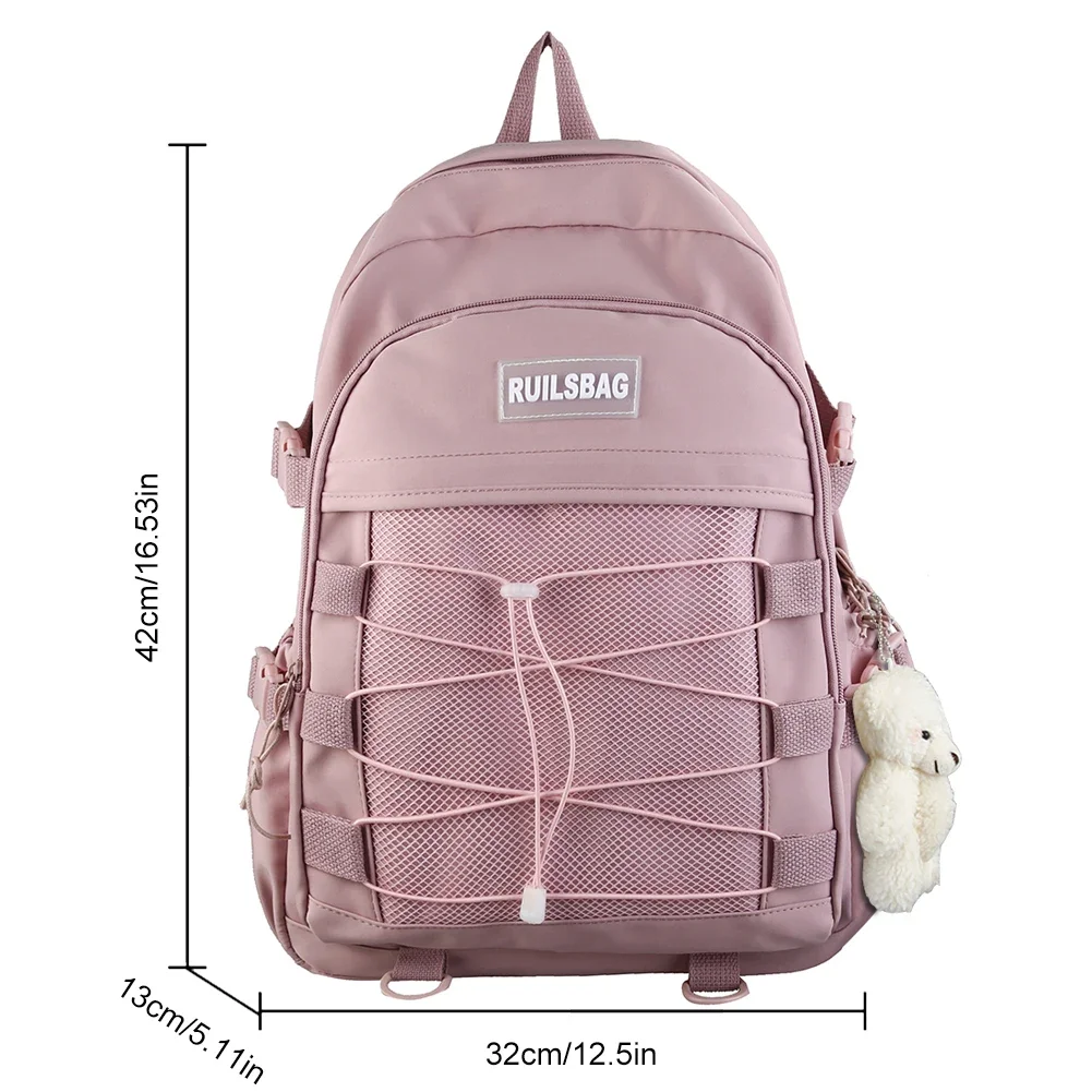 Cute School Backpack for Girls Teenage Casual Backpack Waterproof Women Aesthetic Sports Backpack for Hiking Camping Travel Bag