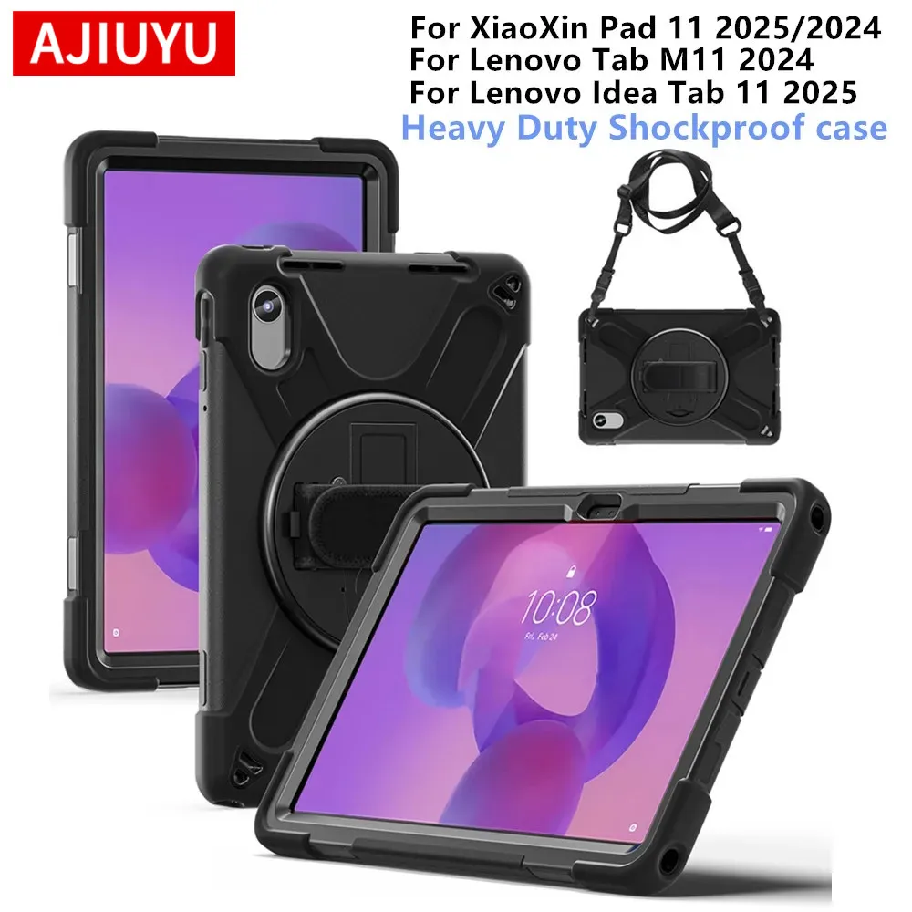 

Heavy Duty Shockproof Case For Lenovo Tab M11 TB330FU Stand Cover Tab ldea 11 TB336ZU TB336FU XiaoxinPad 11 2024 2025Tablet Case