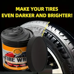 Tire Wax Polish and Care Kit β Advanced Tire Shine Enhancer for Rubber, Plastic, Leather Surfaces β Protective Coating