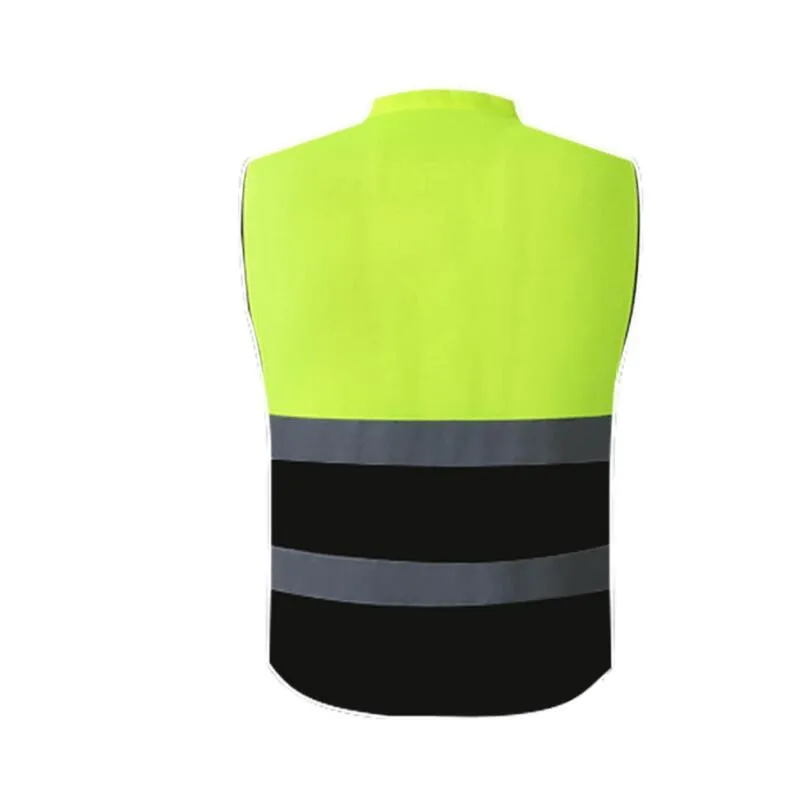 Hot High Visibility Security Reflecterende Vest Zakken Design Reflecterend Vest Buitenverkeer Veiligheid Fietsen Hardlopen