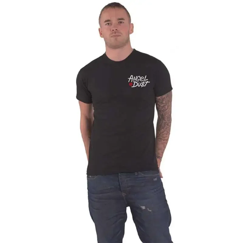 Angel Dust T Shirt Mouth Repeat Band Logo New Official Mens Black Size M