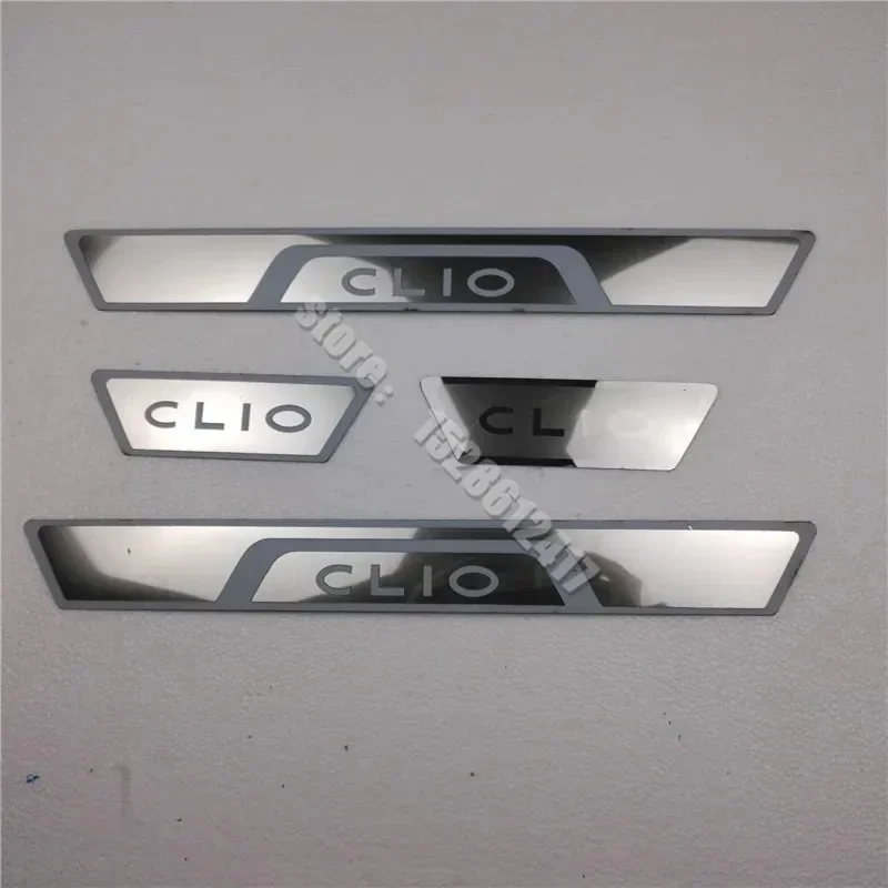 

Car Accessories for Renault CLIO IV V CLIO 4 5 RS 2014~2024 Stainless Door Sill Scuff Plate Trim Kick Pedal Protectors Trim
