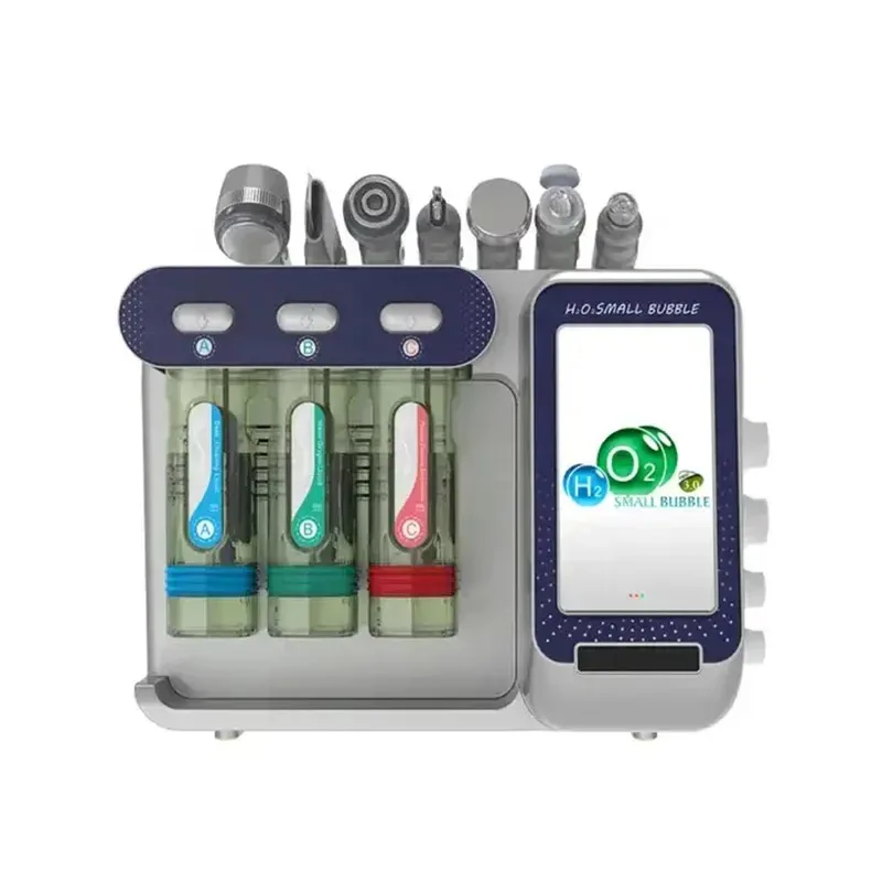 

7 в 1 H2O2 Вода Ox-ygen Jet Peel Hydro Beauty Очищение кожи Гидродермабразия Машина для лица Водный аквапилинг