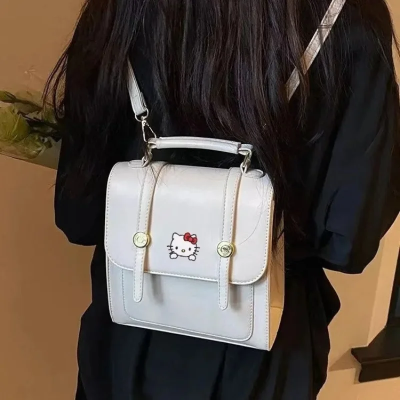 Sanrio Hello Kitty mignon Simple sac à main dessin animé rétro mode tendance Shopping sac à dos décontracté