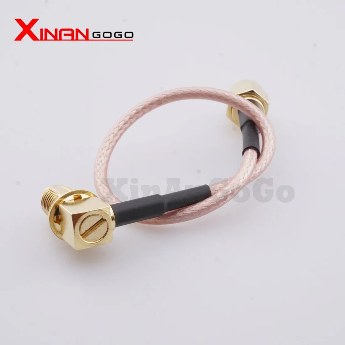 Xinangogo RG316 RG174 Cable Right Angle SMA Male To SMA Male Female Nut Bulkhead Extension Coax Jumper Pigtail