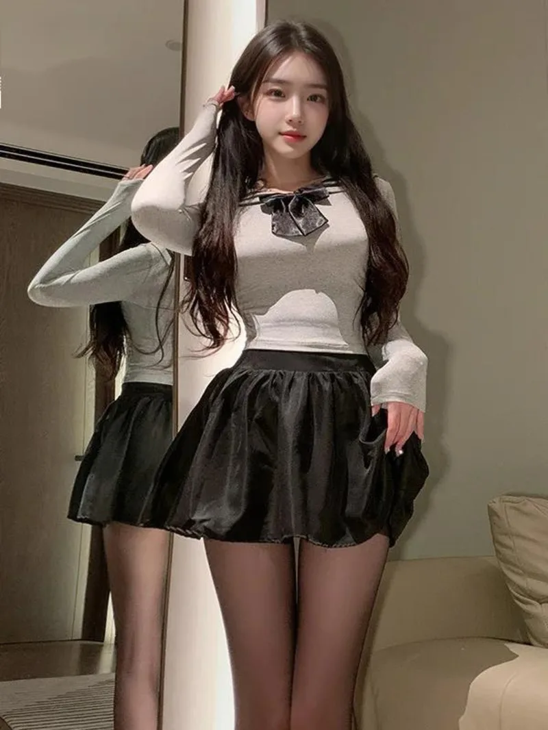 

Preppy Style Private Suit Set Sexy Lingerie Pure Desire Uniform College Style Short Two Piece Skirt Set Sweet Skirts Set Top 9WE