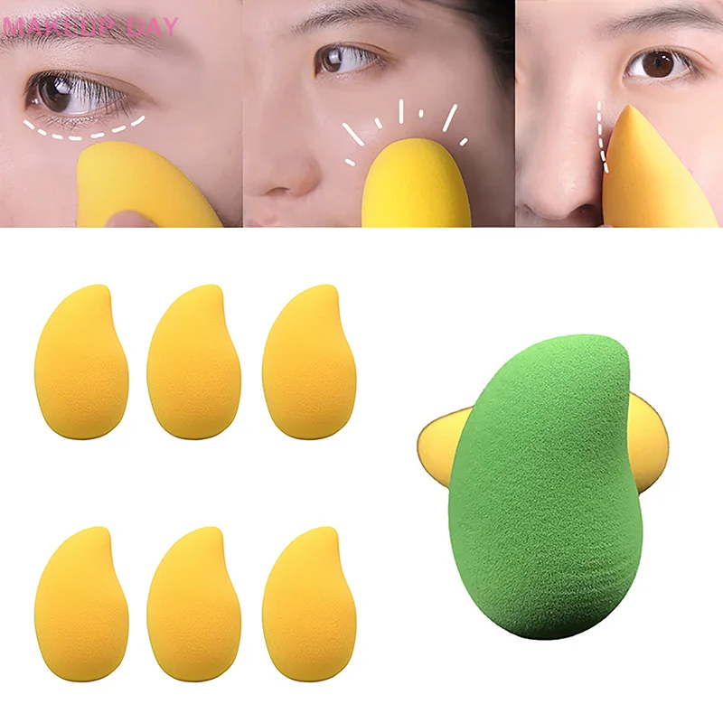 Mango Beauty Egg Cosmetic Puff Powder Puff Foundation Puff Portable Make Up Tool Soft Facial Sponges Girls Women Makeup Gift