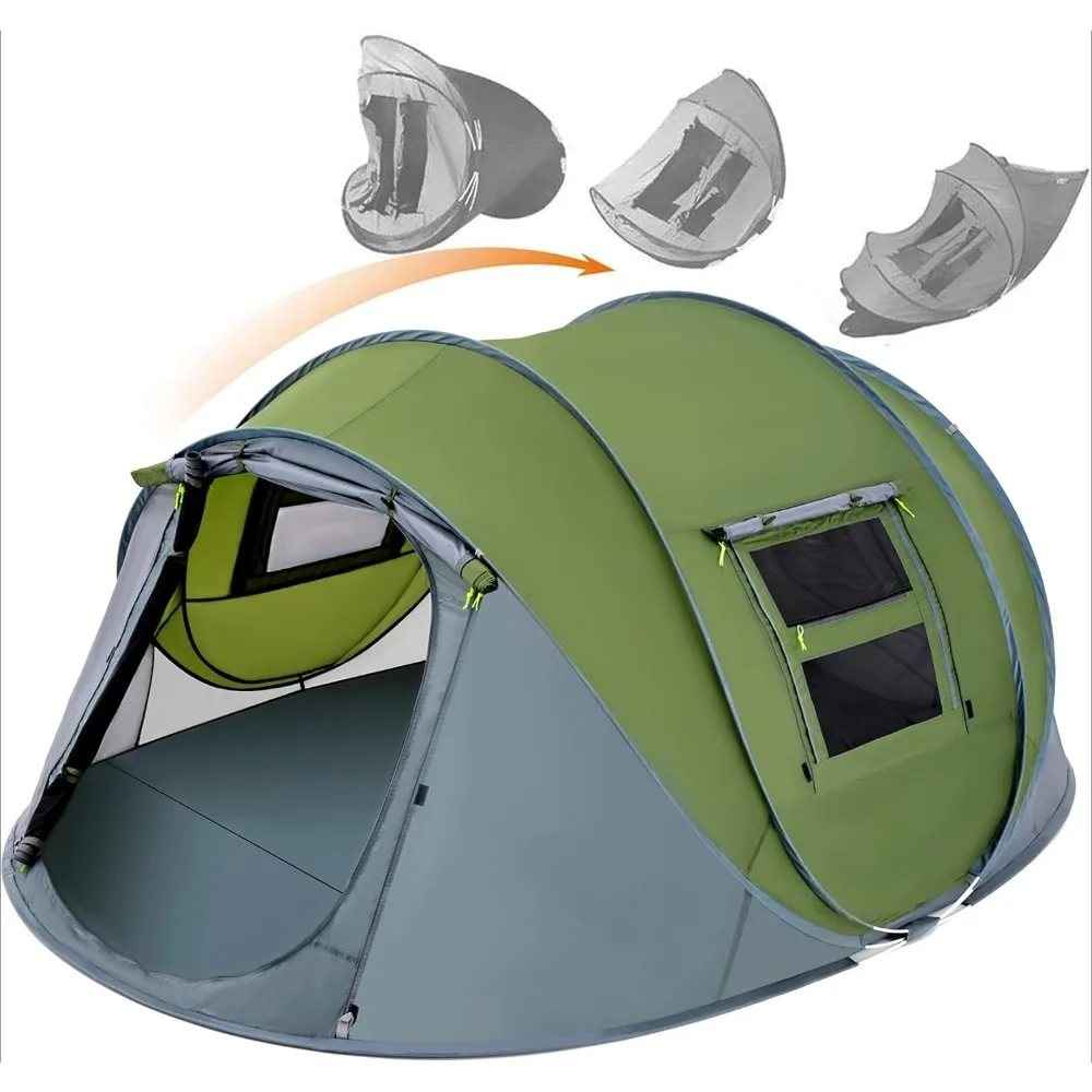 

Person Easy Pop Up Tent Waterproof Automatic Setup 2 Doors-Instant Family Tents for Camping Hiking fors Familys Campings &Hiking