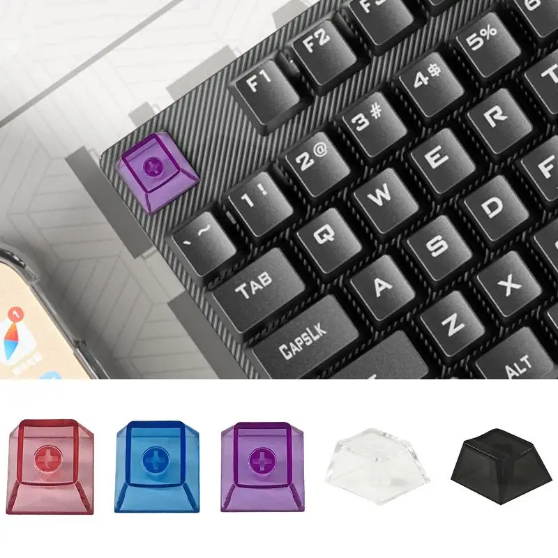 

See Through Keycaps Solid Color Clear Blank Keycaps Durable Waterproof Clear Keycaps Keyboard Accessories for Mechanical