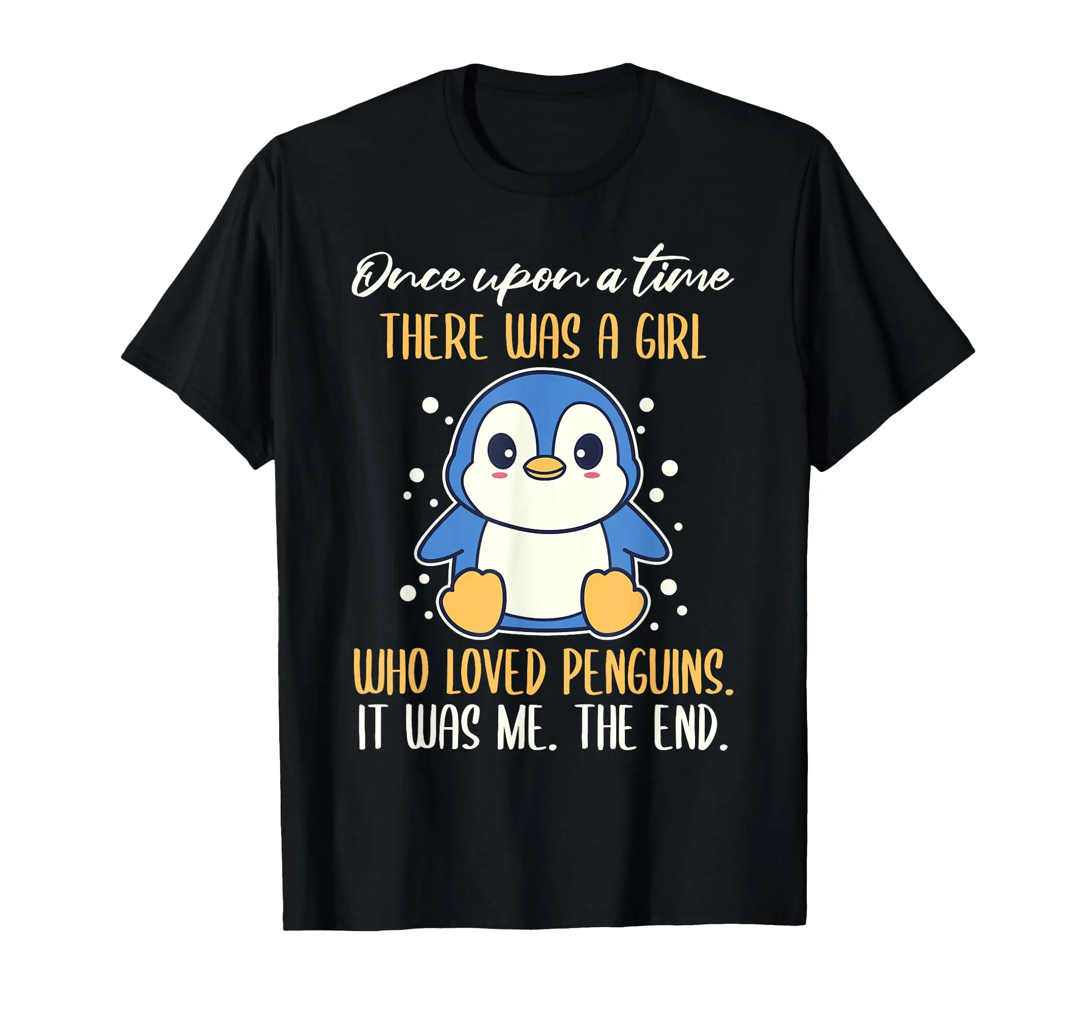 

Once There Was A Girl Who Loved Penguins T-Shirt Classic Logo T Shirt and Stickers, Unisex Adult T Shirt Collection